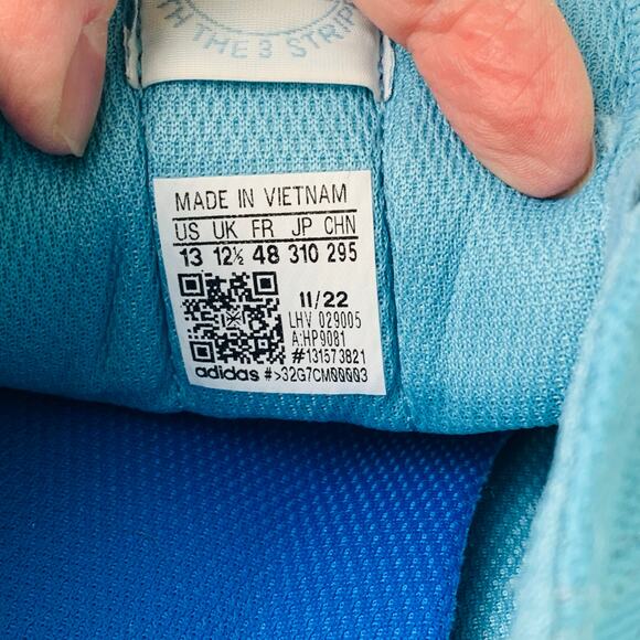 Adidas Nizza Low Sneakers Turquoise Blue Canvas White Stripe Shoes Sz 13 Casual main image 10